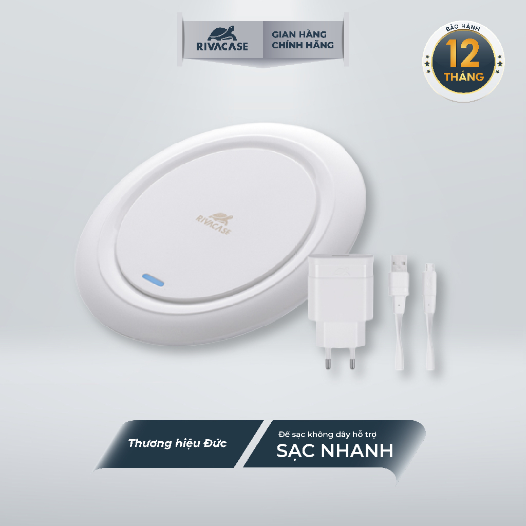 Ảnh Đế sạc không dây Rivacase VA4914 WD1 hỗ trợ sạc nhanh - Hàng Chính Hãng 1