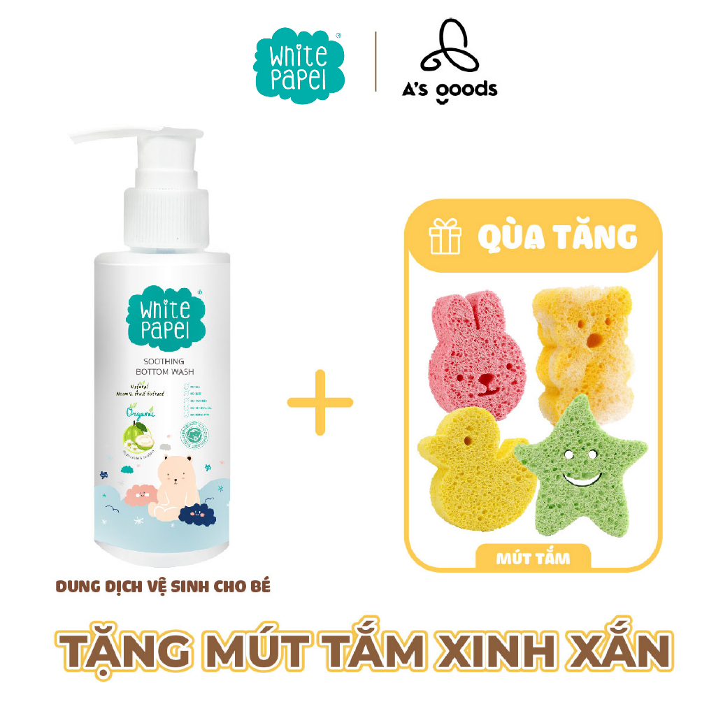 Ảnh Dung dịch vệ sinh hữu cơ tự nhiên Organic làm sạch nhẹ dịu cho bé White Papel 120ml 1