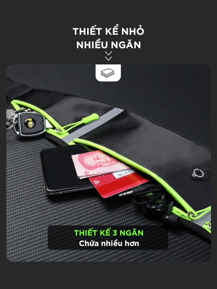 Ảnh Túi Đeo Chạy Bộ Bảo Hành 12 Tháng Đai Chạy Bộ Thể Thao Có Độ Chống Nước Cao Ngăn Đựng Chai Nước Cleacco DCBPQ Boro Sport 4