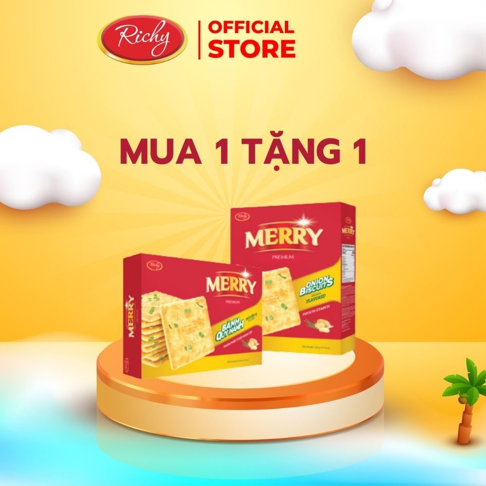 [NEW] Bánh quy Richy Merry hành 333g Mặn Ngọt Giòn Tan | Shopee Việt Nam