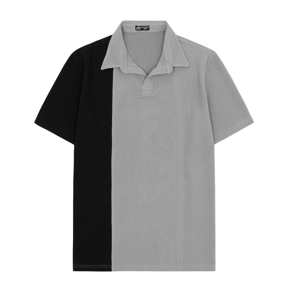 Set Nam bigsize xám phối đen mát mẻ mùa hè, Chất Liệu Vải Thoải Mái, form dáng bigsize tôn dáng