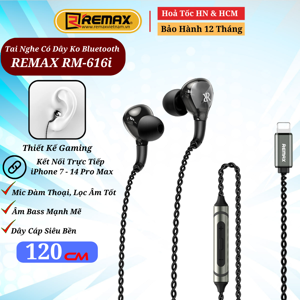 Tai Nghe Gaming Có Dây Cho lPhone Remax RM-616i Không Cần Kết Nối Qua ...