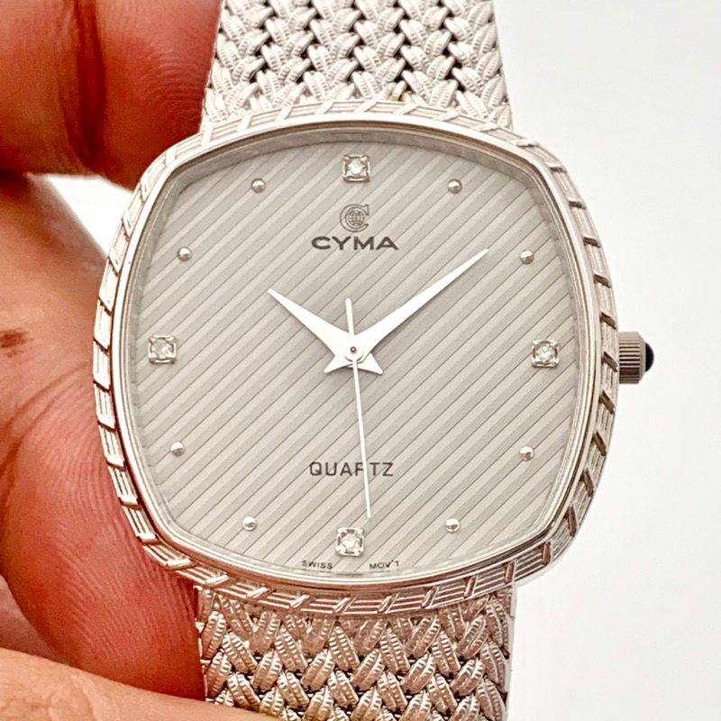 Đồng hồ nữ vip hiệu CYMA bọc vàng trăng Thuỵ sỹ Chính hãng/Nhật bãi] - Main Image