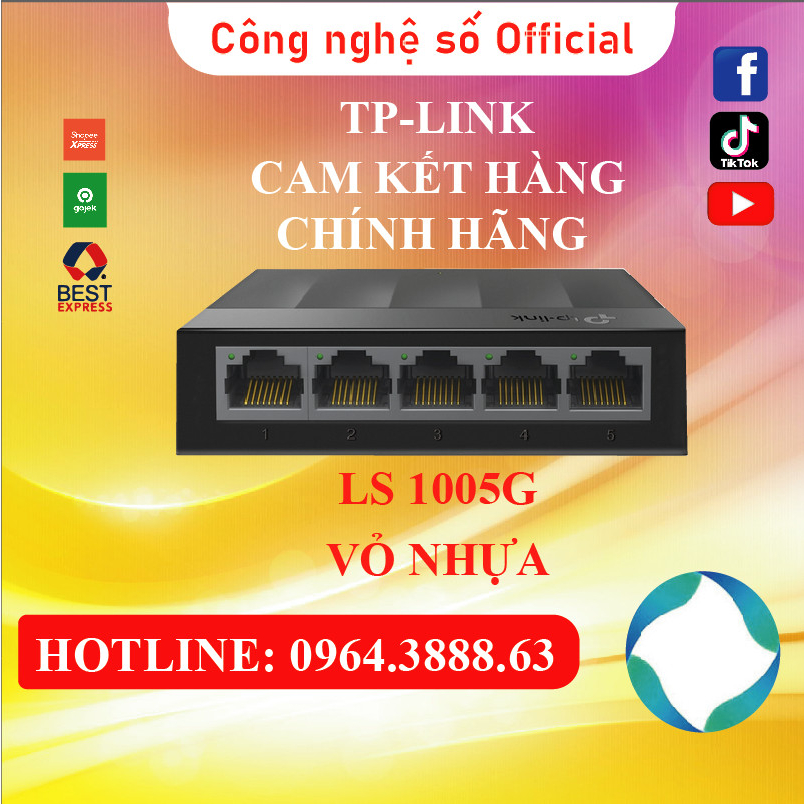 Bộ chia mạng TP-Link cổng 10/100/1000Mbps 5 cổng và 8 cổng LS1005G ...