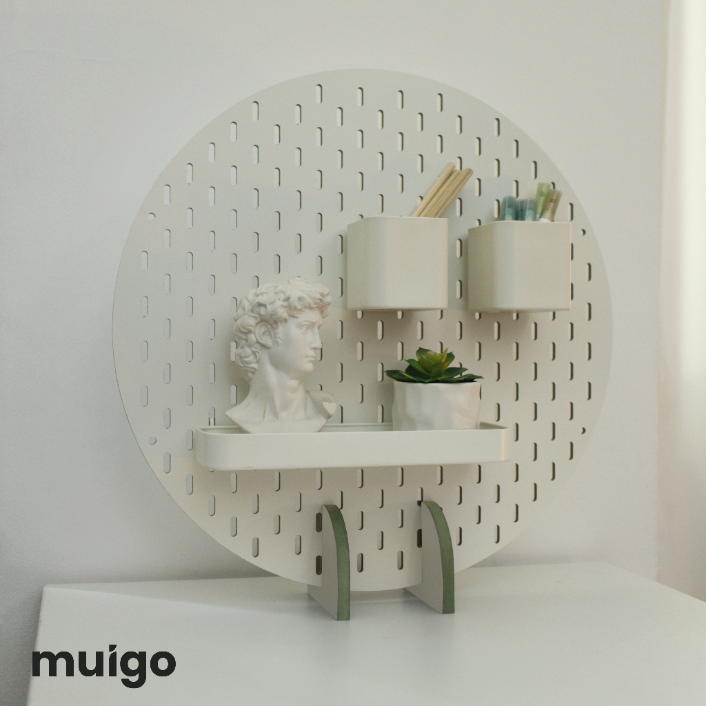 2 chân đế gỗ để bàn tiện lợi cho bảng Pegboard Lỗ Dọc | Phụ Kiện Pegboard Đa Năng