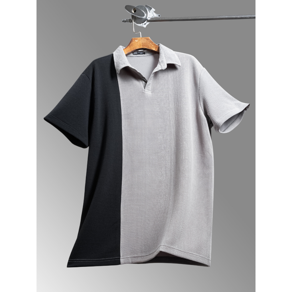 áo Polo Nam Bigsize 90-130kg, phối màu xám đen,Chất liệu cotton cao cấp, form cá sấu, chống nhăn, bền màu, trẻ trung