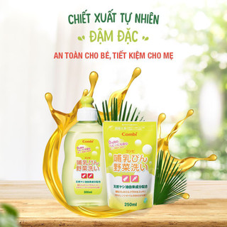 Dung dịch rửa bình sữa và rau củ quả từ dầu cọ Combi Nhật Bản