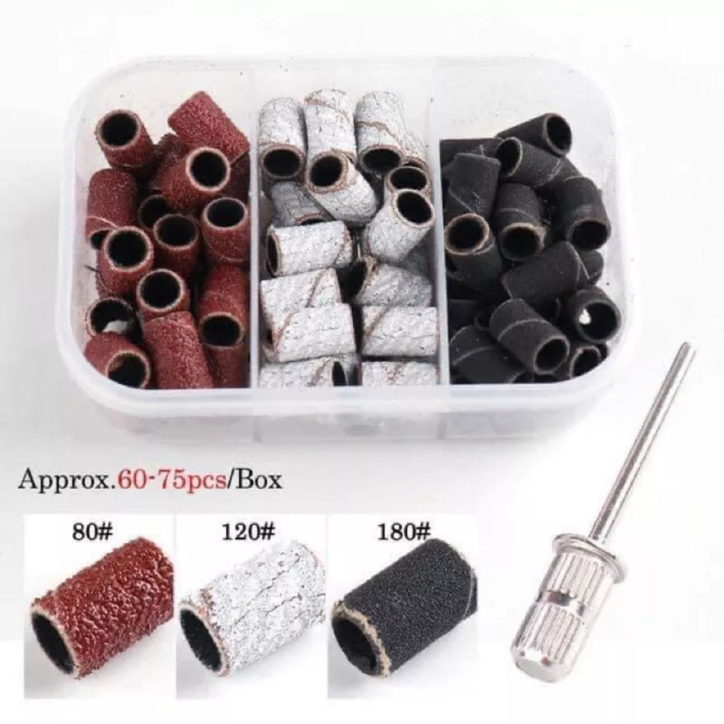 [Tặng cây đầu mài] Hộp đầu mài giấy nhám mix 3 size chuyên dụng cho dân làm móng