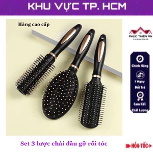 Set 3 lược chải đầu gỡ rối tóc, chống tĩnh điện - hàng cao cấp