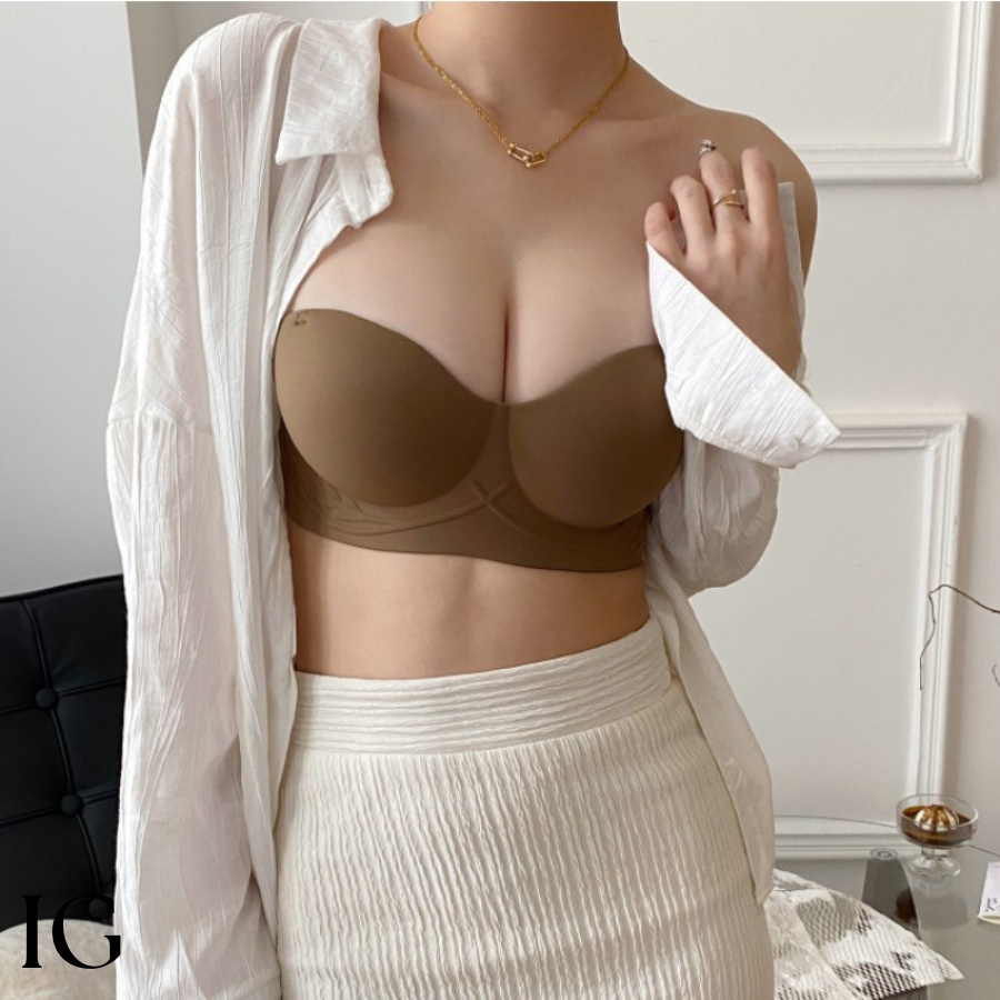 Áo Ngực Cúp Ngang Dây Lưng Mảnh Mặc Nhiều Kiểu Nâng Ngực Nhẹ Họa Tiết 741