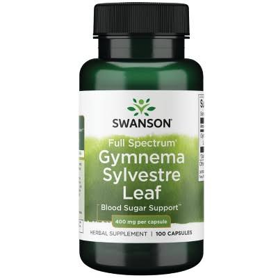 Swanson Gymnema Sylvestre Leaf 400mg viên uống hỗ trợ đường huyết cho bệnh  nhân tiểu đường 100 viên