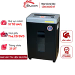 Máy hủy tài liệu mini cắt giấy tự động Silicon 10 tờ/lần,hủy vụn 4x50mm, thùng giấy 21 Lít, Huỷ đĩa CD / DVD — ảnh 1