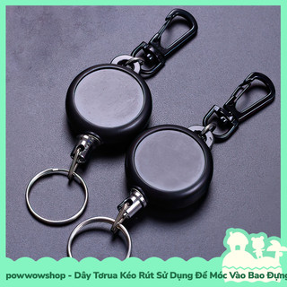 Móc Khoá Tơrua Dây Kéo Rút 60cm Sử Dụng Móc Bao Đựng Thẻ Nhân Viên Phong Cách Hoạ Tiết Black Epoxy