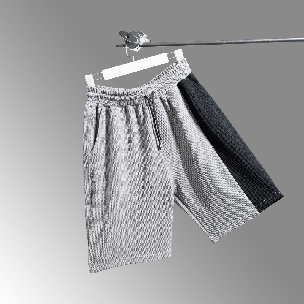 Quần short nam bigsize, phối màu xám đen quần đùi nam chất dày dặn co giãn cực tốt mềm mịn không bai không xù - Toplevel