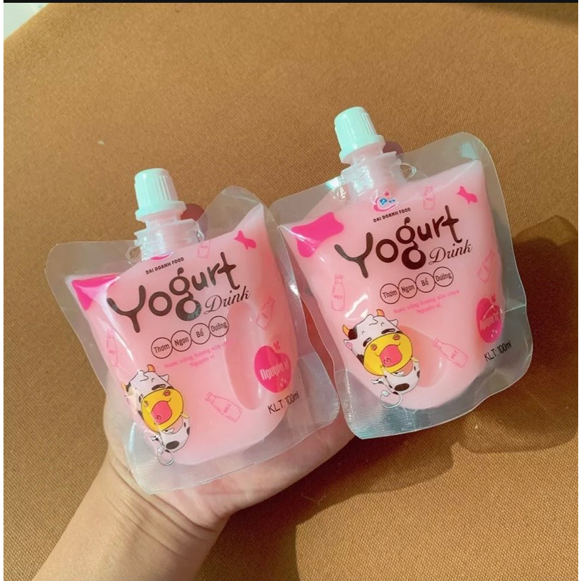 Set 10 Túi Sữa Chua Uống Vị Trái Cây - Có Mix Vị, Đồ Ăn Vặt Tuổi Thơ