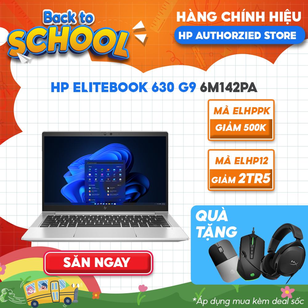 [Mã ELHP2TR5 giảm 12% đơn 18TR] Laptop HP EliteBook 630 G9 6M142PA i5-1235U | 8GB | 256GB | 13.3 FHD | Win 11