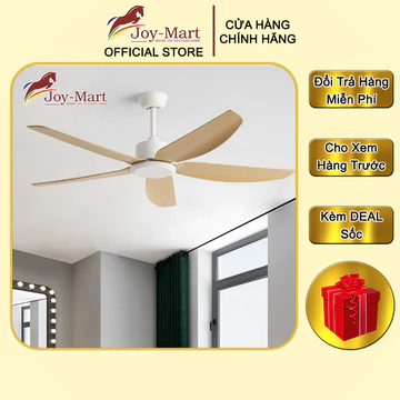 Quạt Trần 5 Cánh Nhựa ♥️JOYMART♥️ Quạt Trần Phòng Khách Hiện Đại Không Đèn Sả Cánh 1420mm MQT133
