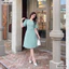 Đầm công sở chạy chỉ tùng xoè BEMINE MT6436