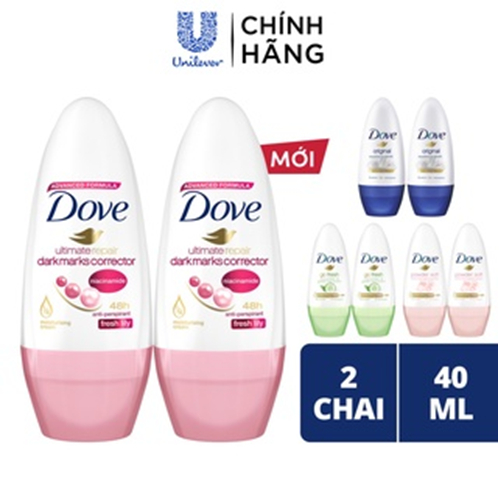 [HB Gift - PC] Combo 2 Lăn khử mùi Dove 40ml ( Hương dịu nhẹ) | Shopee ...