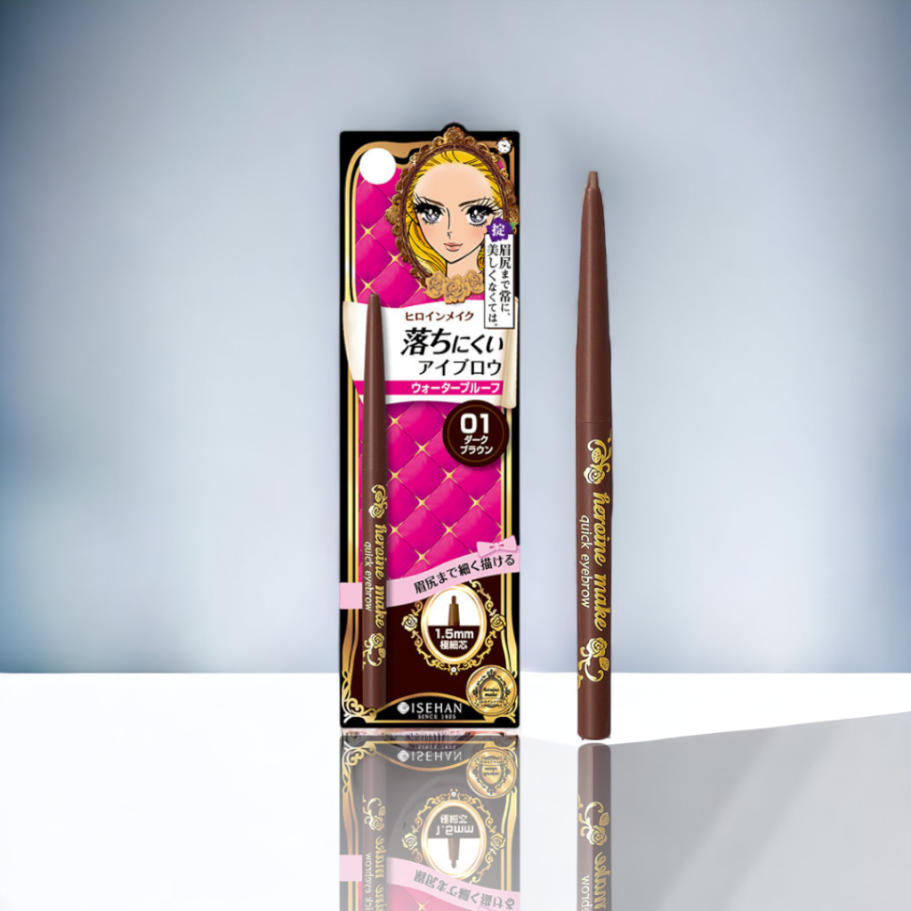 Bút Chì Sáp Kẻ Lông Mày ,Không Lem Trôi,Lõi Siêu Mịn Kissme Heroine Make Quick Eyeliner Màu Nâu Đen