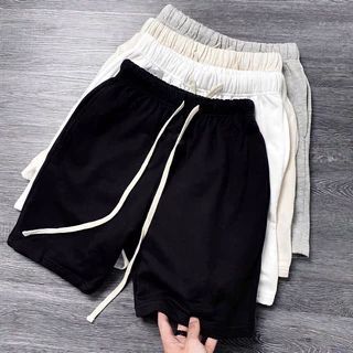 Quần Short thun DREW , ESSENTlAL [Vải Chân Cua Cao Cấp] - Quần đùi trên gối, Street Style Unisex [Nam, Nữ] - Quần: