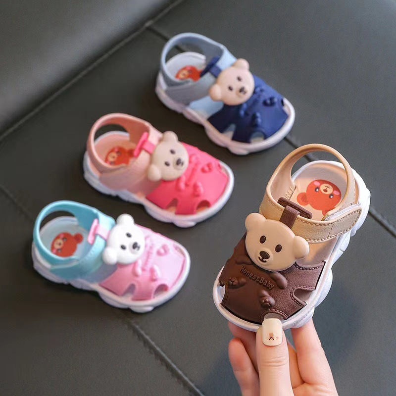 Dép tập đi cho bé trai, bé gái, kiểu dáng quai hậu, chống trơn trượt, nhiều màu, chất liệu siêu mềm, êm chân, dễ đi