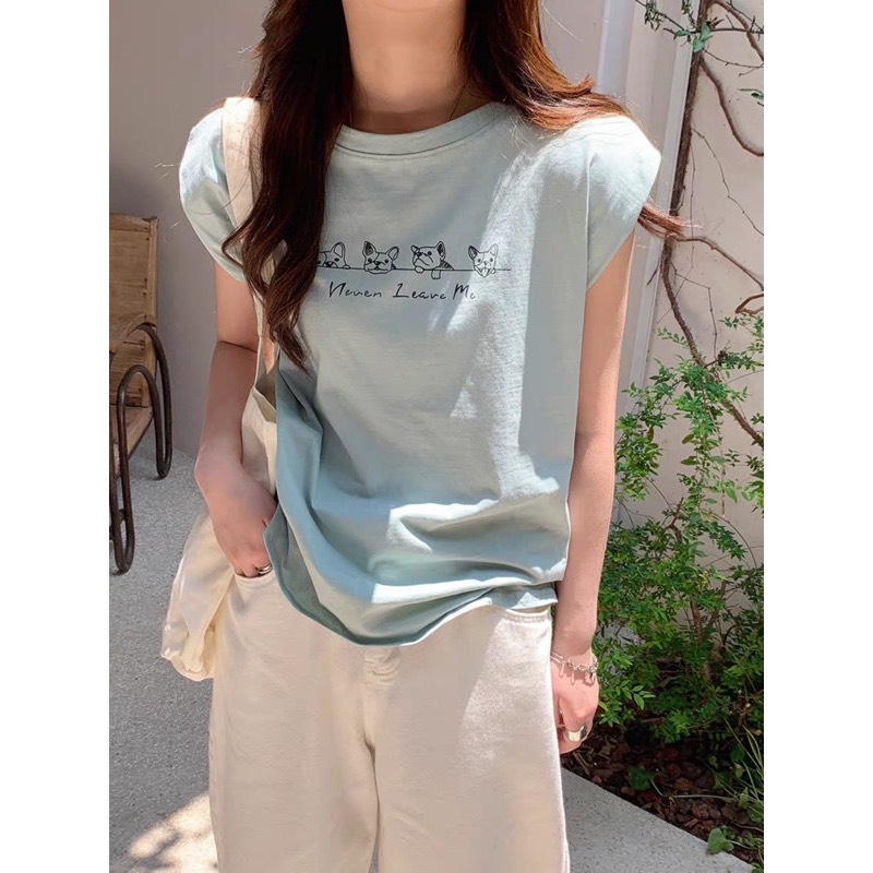 Áo Thun Nữ Sát Nách Tanktop JULY, Áo Phông không tay nữ In Hình Thời Trang chất cotton đẹp