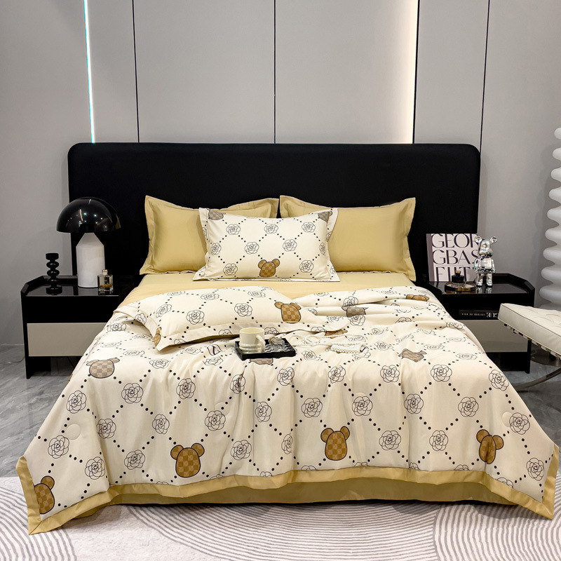 Combo 4 Món Lụa Thái Cao Cấp, Set Chăn Ga Gối Lụa Thái Mát Lạnh, Nhập Khẩu Nguyên Bộ, Không Thể Thiếu Cho Mùa Hè Này