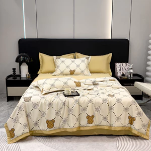 Combo 4 Món Lụa Thái Cao Cấp, Set Chăn Ga Gối Lụa Thái Mát Lạnh, Nhập Khẩu Nguyên Bộ, Không Thể Thiếu Cho Mùa Hè Này