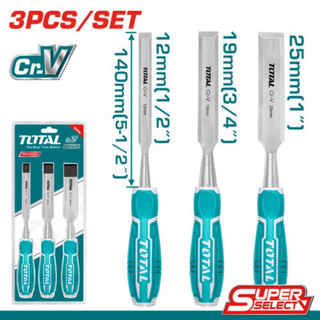 ĐỒ NGHỀ TOTAL Bộ 3 đục gỗ THT41K0302