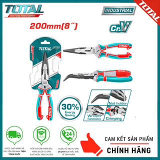 ĐỒ NGHỀ TOTAL Kềm mở phe mũi cong cao cấp 200mm THT24816S