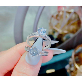 Nhẫn nữ Bạc Ta LoPa nũ đá chủ gết nhẹ nhàng tinh tế thanh lịch