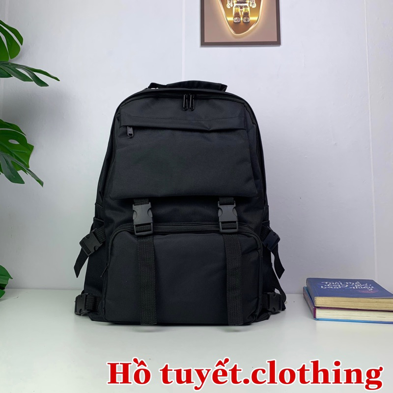 Balo thời trang nam nu cặp đi học chất vải canvas bền đẹp chống thấm nước nhiều ngăn đựng tiện dụng AB 00