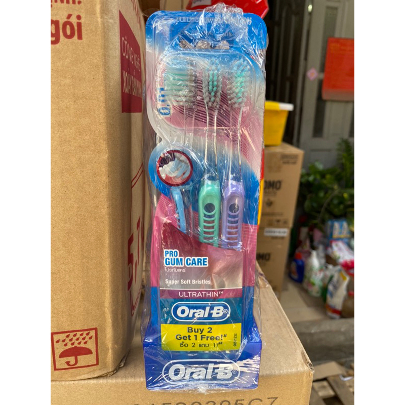 Bàn Chải Đánh Răng Siêu Mềm Oral-B Progum care 2 tặng 1
