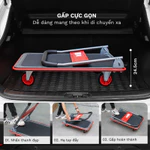 Xe đẩy hàng 4 bánh tải trọng 300kg gấp gọn nhập khẩu FUJIHOME, xe kéo hàng xếp gọn bánh cao xe su chống ồn hand truck — ảnh 7