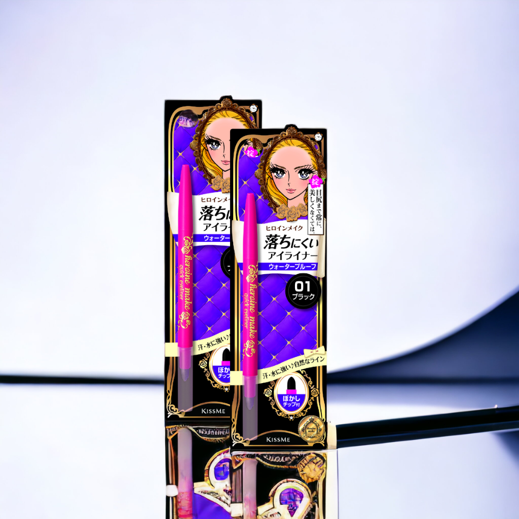 Bút Chì Sáp Kẻ Mí Mắt Kissme Heroine Make Quick Eyeliner Lâu Trôi (Màu Đen)