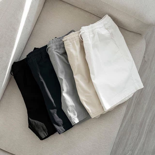 Quần Short [Vải KAKI CO GIÃN] Cao Cấp - Street Style Nam, Nữ - Đùi Thể Thao, Gym - Trắng, Đen, Xám - Quần: