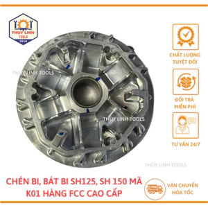 Chén bi cánh quạt SH125/150, cặp nhôm nồi trước Sh hàng FCC cao cấp mã K01 THÙY LINH TOOLS