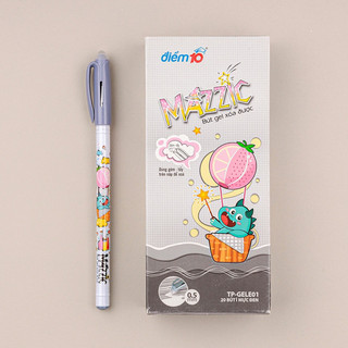 Hộp 20 cây bút bi gel Điểm 10 tự xoá Mazzic nét 0.5mm, bút điểm 10 tẩy xoá được