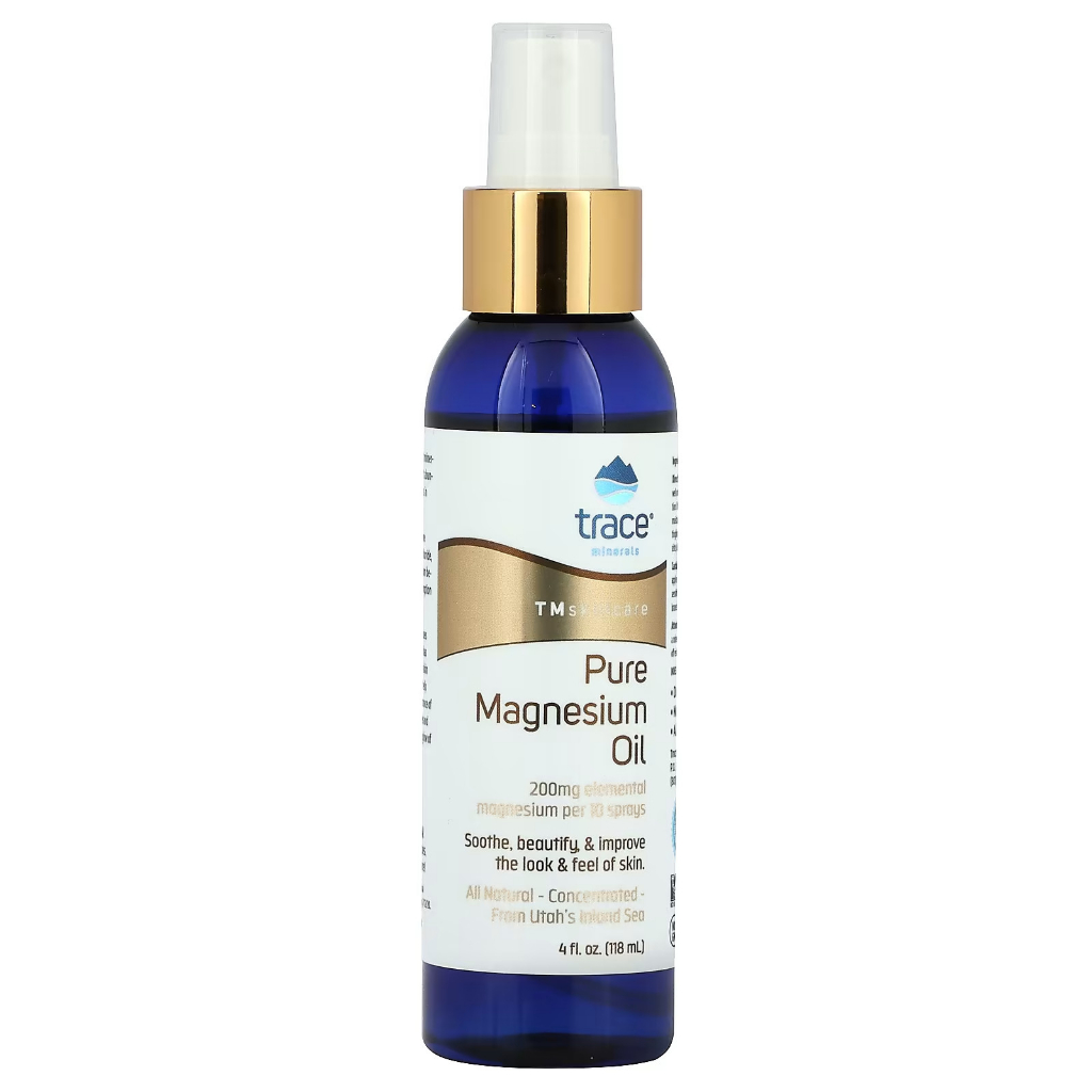 Dầu Magie Trace Minerals ®, TM Skincare Pure and Zechstein Magnesium Oil 4 fl oz (118 ml