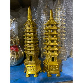 Tháp Văn Xương Bằng Đồng Vàng Vật phẩm phong thuỷ bằng đồng