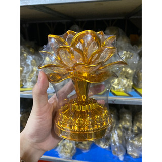 Đèn Thờ LED Hoa Sen Đổi Màu Kiêm Máy Niệm Phật nhạc nam mô a di đà phật đồ thờ cúng tâm linh
