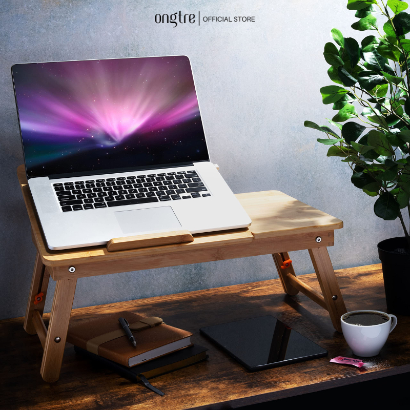 Bàn Gấp Tre ONGTRE Đa Năng, Bàn Học Gấp Gọn, Bàn Laptop Chống Gù Lưng, Bàn Để Giường Cao Cấp