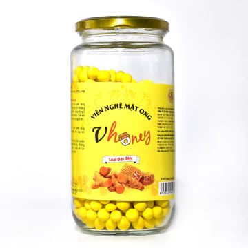 Viên tinh nghệ sữa ong chúa [HŨ 400G] viên tinh bột nghệ mật ong nguyên chất cao cấp-VBN