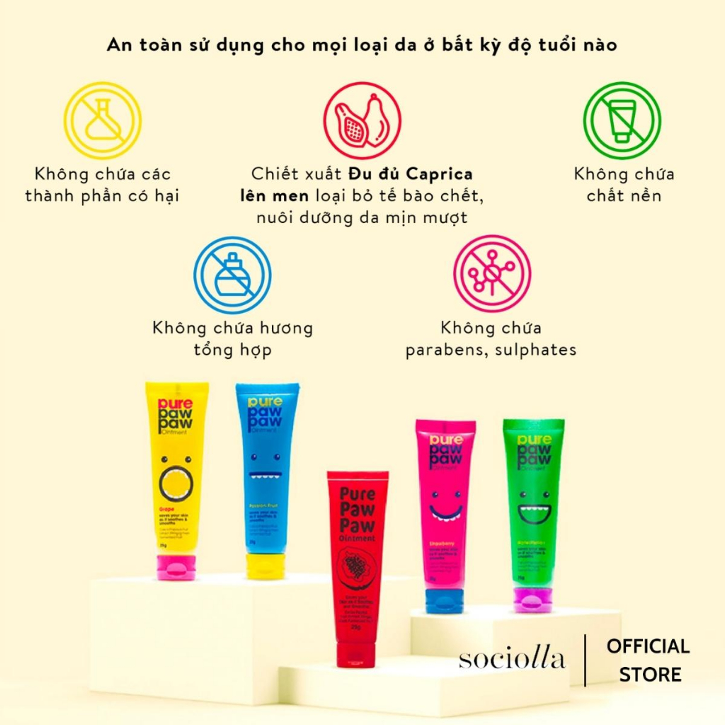 Ảnh Kem Dưỡng Môi Cấp Ẩm Đa Năng Chiết Xuất Đu Đủ Pure Paw Paw 25 gr 3