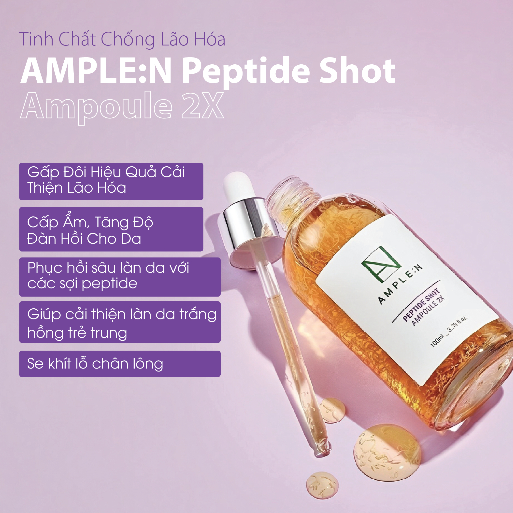 Ảnh Tinh Chất Chống Lão Hóa AMPLE:N Peptide Shot Ampoule 2X 100ML 3
