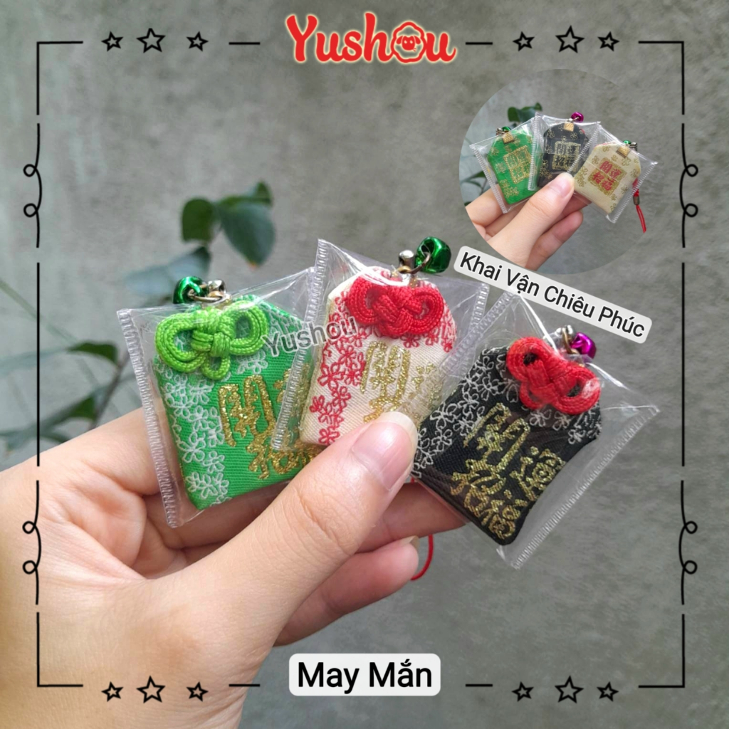 Túi Phước Yushou May Mắn Chiêu Phúc - Kiểu Omamori Nhật, Có sẵn, Quà tặng ý nghĩa.
