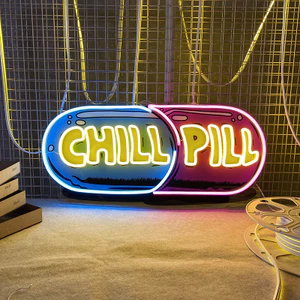 Bảng Đèn Led Neon Trang Trí CHILL PILL [Kích thước 50 cm]