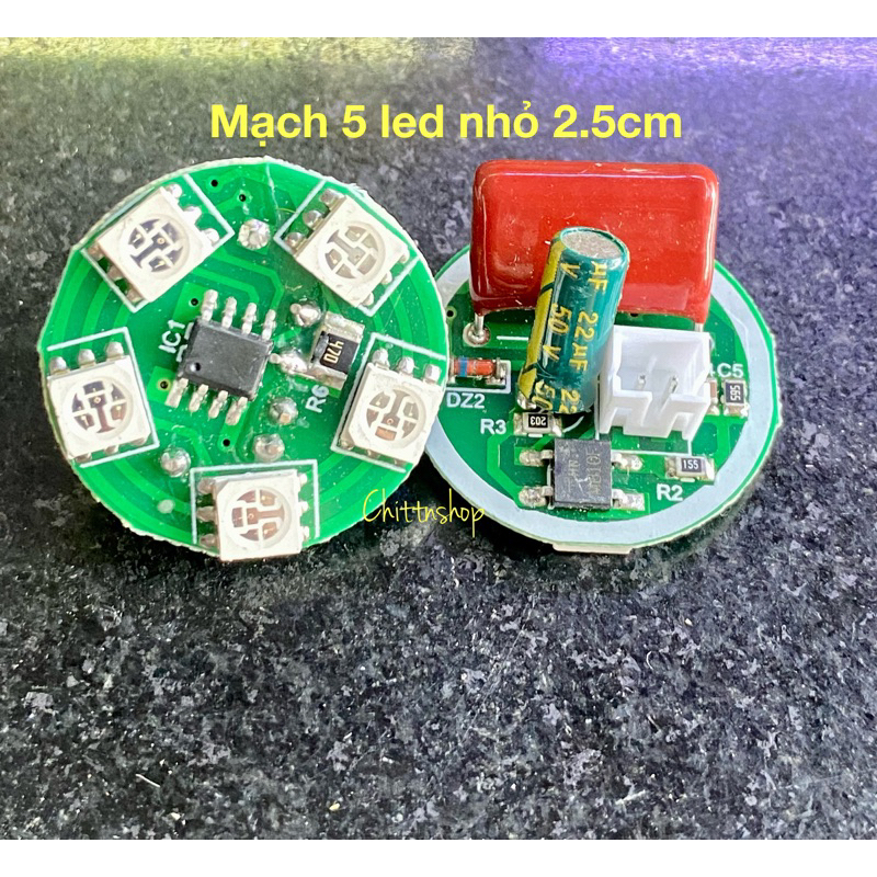 Mạch led thay thế cho đèn pha lê - mạch led đổi 7 màu gắn đèn | Shopee ...