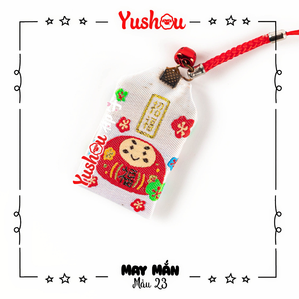 Túi Phước Yushou May Mắn DARUMA Khai Vận - Kiểu Omamori Nhật, Có sẵn, Quà tặng ý nghĩa.
